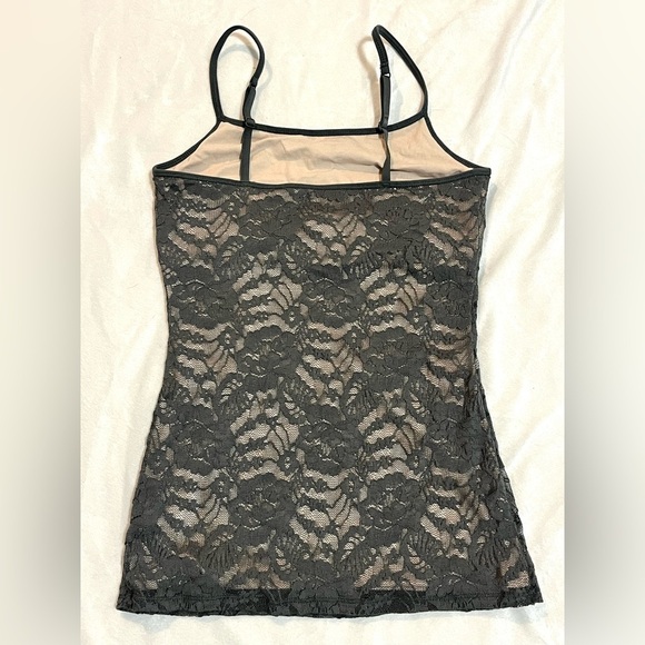 Express Best Loved Bra Cami Elegant Lace Stretch Top in Green/Tan XS - Picture 7 of 11